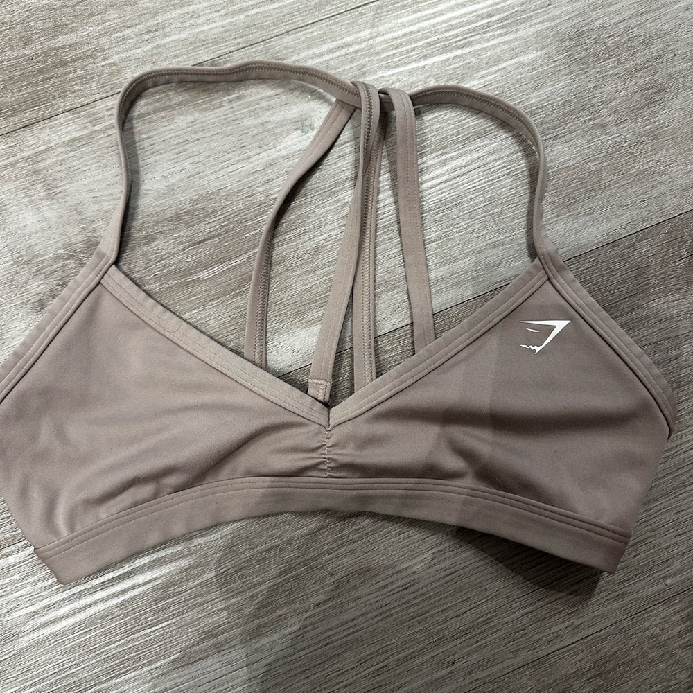 Gymshark Taupe Strappy Sports Bra